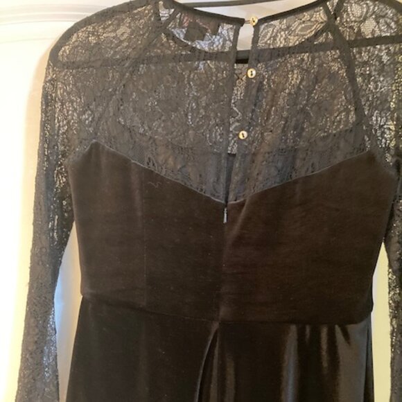 Ted Baker London black velvet and lace dress - Picture 4 of 5
